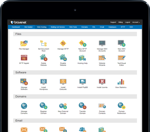 Bravenet Easy Web Hosting Manager